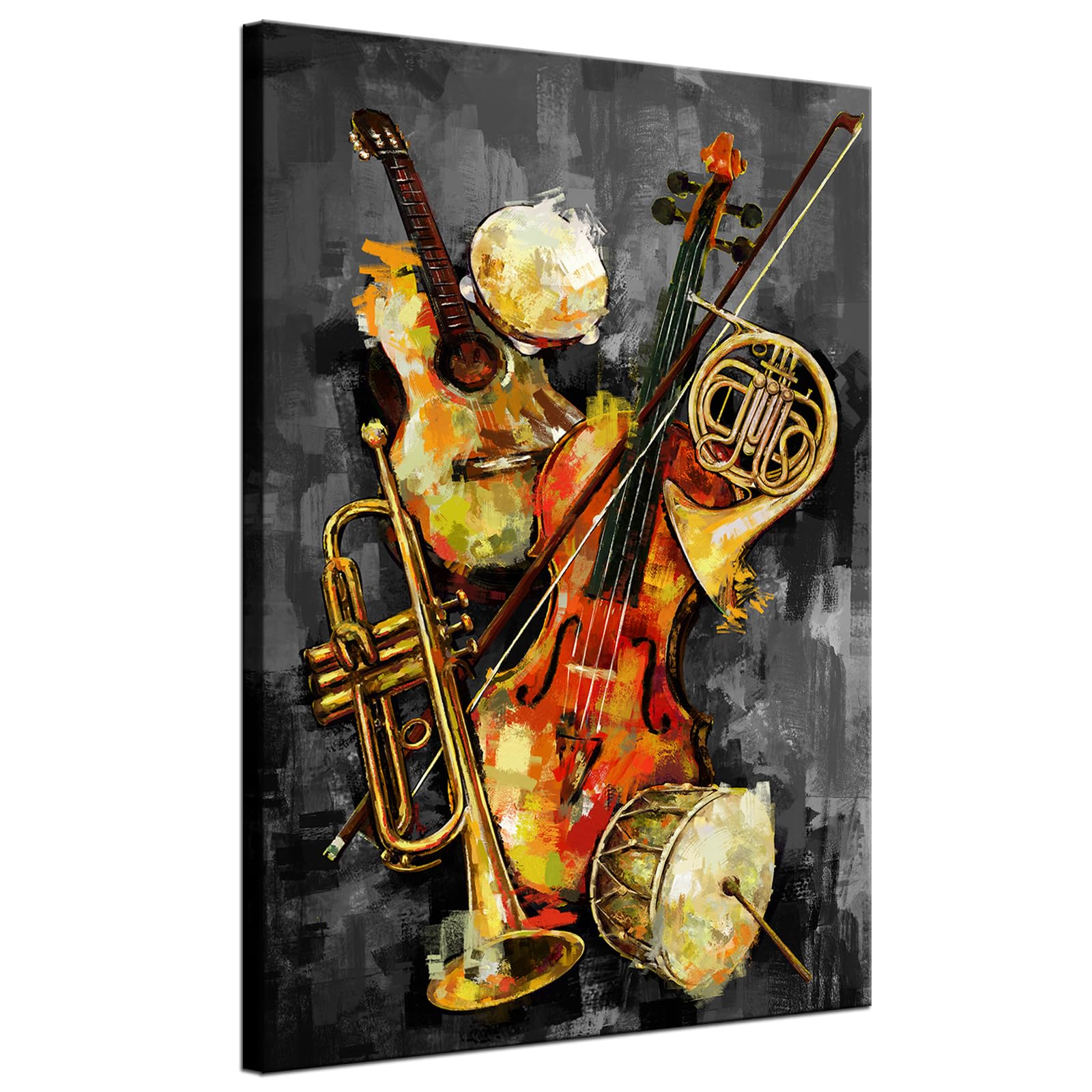 Amazon.com: iHAPPYWALL Vintage Music Canvas Wall Art Abstract